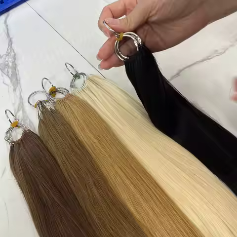 Feather hair extensions 100% Human Hair Real Natural Hair Comfortable and Invisible 18"-30" Brown Bl