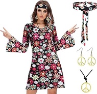 Hippie Costume Set 70s Women’s Hippie Costume Outfit