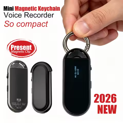 Mini Magnetic Voice Recorder VOR Function 360 Degree Pickup Noise Reduction 32G/64G Storage Dictapho