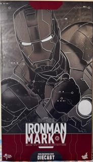 已開齊件有啡 Hot Toys Iron Man 2 Diecast Iron Man Mark V (Reissue) MMS400D18 Mark 5