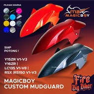 BIG BIKER Mudguard Custom Siap Potong Magic Boy Y15ZR Y16ZR LC135 v1 v2 v3 v4 v5 v6 v7 v8 RS150 RSX 