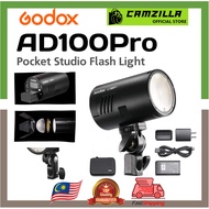 Godox AD100Pro Pocket Flash Light with 2600mAh Lithium Battery (Ship from Malaysia) Warranty 1 Year