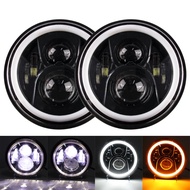 7" LED Headlights full Halo Angel Eyes Lights for Mazda Miata MX5 H6024 90-97 for Suzuki Samurai for