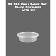 MS 225 260 ml | 9.01 oz | Chili Sauce Soy Sauce Container with Lid | Disposable Plastic Cup for Food