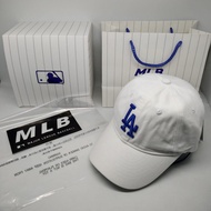 Topi Baseball LA Big Vintage Putih Logo Biru C-078