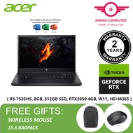 Acer Nitro V 15 ANV15-41-R0XX 15.6" FHD 165Hz Gaming Laptop ( R5-7535HS, 8GB, 512GB SSD, RTX2050 4GB