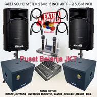 Paket Sound System BMB 15 Inch + 2 Subwoofer 18 Inch Aktif ( SET 1 )