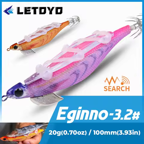 LETOYO Luminous Bandage squid jig EGINNO 123mm squid lure Artificial bait EGI for webfoot octopus cu