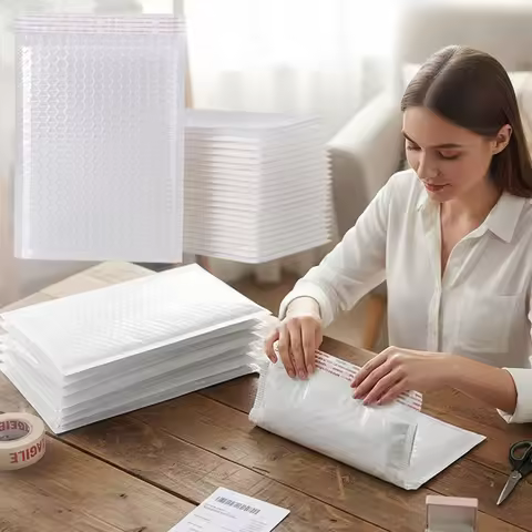 Multipurpose Self Sealing Bubble Envelopes White Padded Mailers for Office Documents Business Shipme