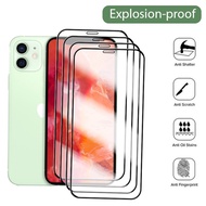 Compatible with iPhone 14 13 Mini 12 11 Pro Max X Xs Max Xr SE 6 6S 7 8 Plus Full Screen Coverage HD transparent Tempered Glass phone screen Protector Film Glass For iphone8plus 7p 6splus