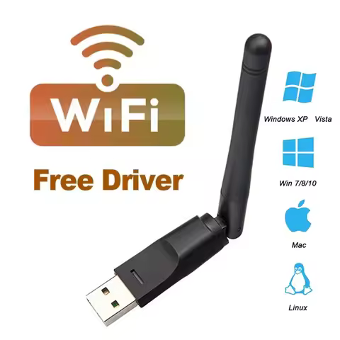 802.11 B/g/n Wi-Fi Receiver USB WiFi Receiver Dongle Adapter For TV Box PC Computer Laptop Office In