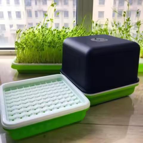 Plastic Hydroponic Sprout Planting Box Peanut Bean Sprout Pot Household Tray Seedling Sprouter Hydro