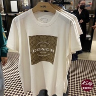 Coach's new men's and women's short sleeved round neck T-shirts