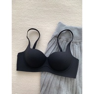 [N007] Women's Molded Bra with Square Collar 2cm Thick Rimless Soft and Comfortable Push Up Bust