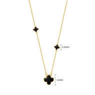 สร้อยคอเงิน S925 4 ใบ ดอกหญ้า สร้อยคอโซ่กระดูกไหปลาร้าหรูหรา ของขวัญสำหรับผู้หญิง สร้อยคอเงิน 925 สำ