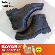 Sepatu Delta Zippers Boots Kickers Pria Kulit 100% Resleting Sepatu Pdl Pdh Tni Polisi Security Satp