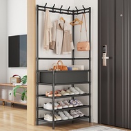 Shoe Rack Coat Rack Integrated Simple Dustproof Indoor Home Beautiful Entrance Doorway Rental Dormitory Storage Space Saving