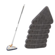 360° Rotating Adjustable Cleaning Mop, Triangle Cleaning Mop with Automatic Water Squeeze Function for Dry and Wet