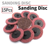 15Pcs 2 Inch Roll Lock Quick Change Disc Wheel Sanding Pads 50mm For Metal Angel Grinder Rotary Tool