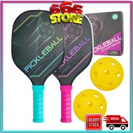 [New Arrival] Pickleball Paddle Set of 2 Rackets 2 Balls  [666 Store]