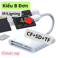 Đầu Đọc Thẻ Nhớ Đa Năng 7IN1 OTG Type-C Android IPHONE USB 3.0 Hub Chuyển Đổi SD TF Máy Ảnh DSLR Dro