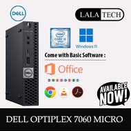 DELL OPTIPLEX 7060 MICRO PC DESKTOP I5-9500 8GB 16GB RAM / 120GB 240GB 512GB SSD WINDOWS 11 PRO