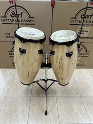 Rock Impact กลองทอมบ้าไม้ 10"-11" Tomba Wood Drum  สีไม้ อะไหล่สีดำ