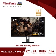 Viewsonic Gaming Monitor VX2758A 2K PRO 2 / 27” / 2K QHD / 185 Hz /  1 ms  (จอมอนิเตอร์)