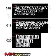 Motor Pelekat Plat Nombor (Pelekat pemotong) (kod:018-020)   Number Plate Sticker Motor (Cutting sti