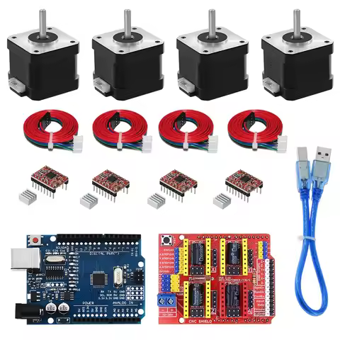 Nema17 Stepper Motor KIT + CNC Shield V3 Engraving Machine + A4988 Driver + 42 Stepper Motor Nema17 