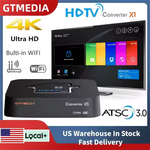 GTMEDIA HDTV Converter X1 4K HDR ATSC 3.0 TV BOX Decoder Support DVR Recording With Dual Band Wifi A