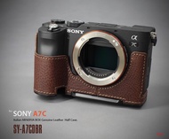 LIM'S Design Sony A7C [Brown] Half Case ทำจากหนังแท้ประเทศอิตาลี LIM'S Genuine Leather Camera Half C