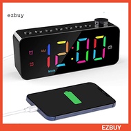[EY] Radio Alarm Clock Fm Radio Alarm Clock Digital Alarm Clock with Fm Radio Snooze Function Usb Charger Large Led Display for Students 8 Alarm Sounds Dimmable Screen