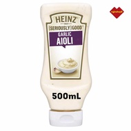 Heinz Seriously Good Garlic Aioli 500mL | Creamy Garlic Sauce | Dip Spread Dressing | Free Range Egg