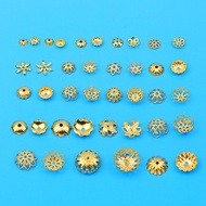 100/200Pcs 6/7/8/10mm Multistyle DIY Findings For Jewelry Making End Beads Caps Hollow Flower