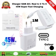 Charger SAM A9+ 5G 45W Super Fast Charging Type C to C | Real IC QC 3.0 PD Adapter + 1M Cable [RSJ]