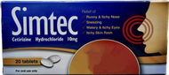 Simtec tablets 10mg Tablets 10s X 2 - Cetrizine