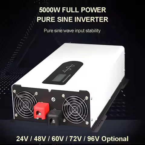 Pure Sine Wave Inverter 6600W 10000W Solar Inverter Portable Power Bank DC12V 24V 48V 60V 72V 96V To