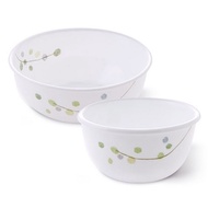 Corelle Green Delight Korean Rice & Soup Bowl Set, Mixed Colors (1 Rice Bowl + 1 Soup Bowl), 1 Set