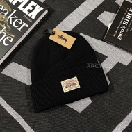 Stussy WORKGEAR WAFFLE CUFF BEANIE HAT - BLACK | Original ORIGINAL