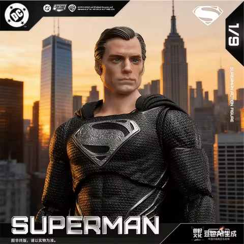 New 1/9 Fondjoy Black Superman-Val-Zod 2.0 Series Dc Action Figures Assemble Model Desktop Decoratio
