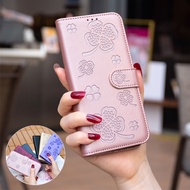 Lucky Grass Casing For Samsung A51 A71 A70 A70S A23 M23 A03 A03S A02S S10 Plus Magnetic Flip Cover PU Leather Case Magnetic Flip Cover Card Slot