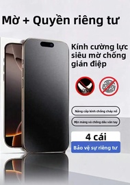 4 Miếng Dán Bảo Vệ Màn Hình Matte Privacy Cho iPhone 9H Kính Cường Lực Chống Rơi Chống Trầy Xước Cảm
