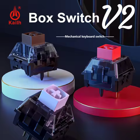Kailh Box White V2 Box Brown V2 Box Red V2 Mechanical Keyboard Switch Clicky Linear Tactile 5pins RG