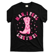 KATUN Men's T-shirt 'Man I Feel Like Im 21' Groovy West - 21th Birthday Gift Cowboy Girl, Unique DIY