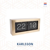 荷蘭Karlsson Flip clock Boxed XL 黃銅色翻頁鐘(掛牆/放桌兩用)