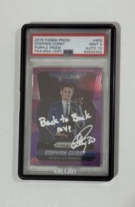 全世界唯一一張2015-16 Panini Prizm Stephen Curry 紫色親筆簽名卡
