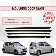 4PCS Original MYVI Window Outer Moulding Door Glass Weather Strip Moulding for PERODUA MYVI 2005-201