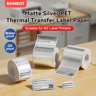 NIIMBOT M2 Thermal Transfer Label Waterproof Asset Sticker - Matte Silver
