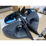 Ganador Side Mirror Carbon Look Blue Glass Wira Satria Aeroback Arena Evo123 Putra Arena Wira Sedan 